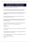 2024 Wellcare Act Mastery Exam Questions and  Correct Answers