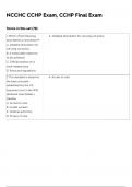 CCHP FINAL EXAM NEWEST 2024 ACTUAL EXAM 100 QUESTIONS AND CORRECT DETAILED ANSWERS &lpar;VERIFIED ANSWERS&rpar; &vert;ALREADY GRADED A&plus;