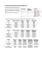 Spanish Summary Grammar & Vocabulary IBMS Y1Q2