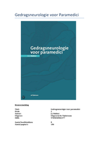 Samenvatting: Gedragsneurologie voor paramedici - J.J. Bakker