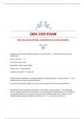 QBA 3305 EXAM&vert;VERIFIED &vert;GUARANTEED ACCURATE ANSWERS
