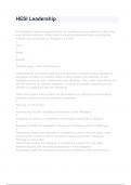 HESI Leadership Exam 2024&sol;2025 Questions With Completed & Verified Solutions&period;