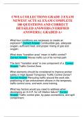 CWEA COLLECTIONS GRADE 2 EXAM NEWEST ACTUAL EXAM COMPLETE 180 QUESTIONS AND CORRECT DETAILED ANSWERS &lpar;VERIFIED ANSWERS&rpar; &vert; GRADED A&plus;
