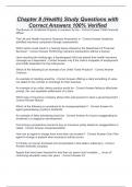 Chapter 8 &lpar;Health&rpar; Study Questions with Correct Answers 100&percnt; Verified