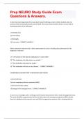 Prep NEURO Study Guide Exam Questions & Answers&period;