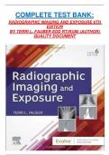 COMPLETE TEST BANK&colon; RADIOGRAPHIC IMAGING AND EXPOSURE 6TH EDITION BY TERRI L&period; FAUBER EDD RT&lpar;R&rpar;&lpar;M&rpar; &lpar;AUTHOR&rpar; QUALITY DOCUMENT