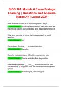 BIOD 101 Module 6 Exam Portage Learning &vert; Questions and Answers Rated A&plus; &vert; Latest 2024