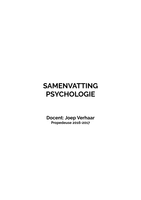 Samenvatting Psychologie Periode 2, jaar 1 (P) 2016-2017