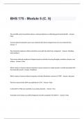 BHS 175 - Module 5 &lpar;Chapter 5&rpar; Exam Questions and Answers