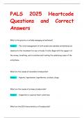 PALS Questions and Correct Answer