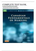 COMPLETE TEST BANK&period; CANADIAN FUNDAMENTALS OF NURSING  &comma; 5TH EDITION&vert; BY POTTER LATEST UPDATE
