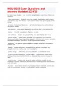 WGU D253 Exam Questions and answers Updated 2024&sol;25