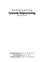 Contact & Hulpverlening (Tentamen Deel I + II, Blok 1 + 2)