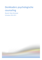 Denkkaders psychologische counseling samenvatting 2016-2017