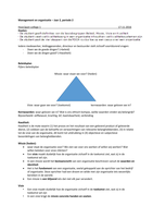 Management en organisatie samenvatting. Opleiding pedagogiek, jaar 2, periode 2. Opvoedsystemen