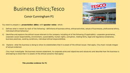 Unit 37 BTEC Level 3 Extended Diploma in Business - Understanding Business Ethics - Overall Distinction