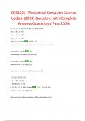 COS1501- Theoretical Computer Science Update &lpar;2024&rpar; Questions with Complete Answers Guaranteed Pass 100&percnt;