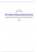 NYC REMAC REVIEW QUESTIONS 2024 WITH GUARANTEED ACCURATE ANSWERS&vert;VERIFIED