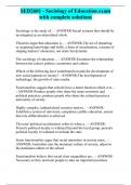 SED2601 - Sociology of Education exam with complete solutions&period;