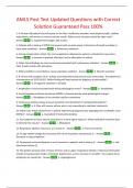 AMLS Pretest Updated Complete Questions with Correct Answers Guaranteed Pass 100&percnt;