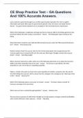 CE Shop Practice Test &ndash; GA Questions And 100&percnt; Accurate Answers&period;