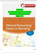 Test Banks For Clinical Reasoning Cases in Nursing 8th Edition by Mariann M&period; Harding&semi; Julie S&period; Snyder&comma; Chapter 1-72&colon; ISBN- ISBN-&comma; A&plus; guide Version 2024 ISBN&colon;978032383173 PDF