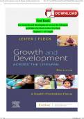 TEST BANK For Growth and Development Across the Lifespan&comma; 3rd Edition By Gloria Leifer&semi; Eve Fleck&comma; Verified All Chapters 1 - 16&comma; Complete Newest Edition 2024 ISBN&colon;9780323809436