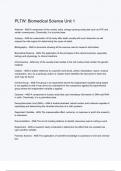 PLTW&lowbar; Biomedical Science Unit 1 Questions With 100&percnt; Correct And Verified Answers&comma; Latest update 2024 solutions
