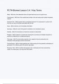PLTW-Biomed Lesson 3&period;4&period;1 Key Terms Questions With 100&percnt; Correct And Verified Answers&comma; Latest update 2024 solutions