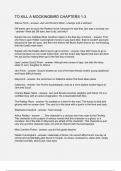TO KILL A MOCKINGBIRD CHAPTERS 1-3
