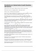Introduction to Criminal Justice Exam&num;1 Questions and Answers&period;
