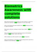 Biometrics Awareness with complete solutions&period;