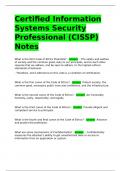 Certified Information Systems Security Professional &lpar;CISSP&rpar; Notes