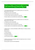 Certified Apartment Leasing Professional Practice Test&period;