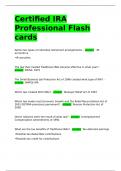 Certified IRA Professional Flash cards&period;