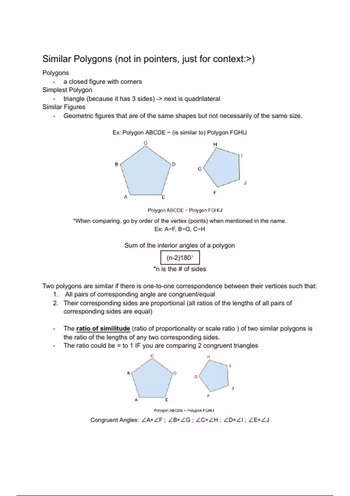 Grade 9 Trigonometry and Polygons Notes - Math - Stuvia US