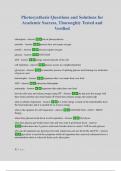 Photosynthesis Questions and Solutions for Academic Success&comma; Thoroughly Tested and Verified