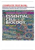 COMPLETE TEST BANK&colon; ESSENTIAL CELL BIOLOGY 5TH EDITION ALBERTS &lbrack; CONTAIN ANSWER KEY Questions with 100&percnt; correct Answer&period;
