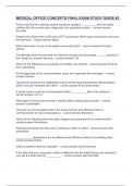 MEDICAL OFFICE CONCEPTS FINAL EXAM STUDY GUIDE -3&period;