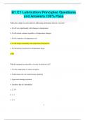 B1 C1 Lubrication Principles Questions  and Answers 100&percnt; Pass