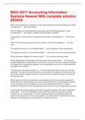 WGU D217 Accounting Information Systems Newest With complete solution 2024&sol;25