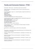 Family and Consumer Science - FTCE&period;Test questions with correct answers 2024