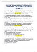 NUR 327 EXAM QUESTIONS AND CORRECT  ANSWERS FROM VERIFIED SOURCES  ALREADY RATED A&plus;