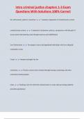INTRODUCTION TO CRIMINAL JUSTICE BUNDLED EXAM QUESTIONS WITH SOLUTIONS
