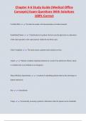 Chapter 4-6 Study Guide &lpar;Medical Office  Concepts&rpar; Exam Questions With Solutions  100&percnt; Correct