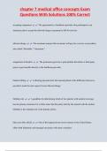 chapter 7 medical office concepts Exam  Questions With Solutions 100&percnt; Correct