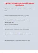 Psychiatry EOR Exam Questions With Solutions  100&percnt; Correct
