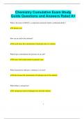 Chemistry Cumulative Exam Study Guide Questions and Answers Rated A&plus;