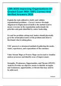 LDR-303S Improving Organizations A&plus; Graded Exam With 100&percnt; Correct And Verified Answers 2024