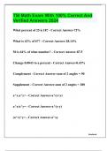 TSI Math Exam With 100&percnt; Correct And Verified Answers 2024